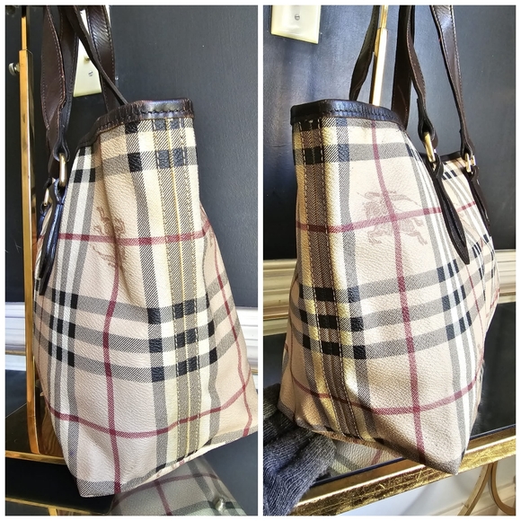 Burberry Medium Haymarket Check Tote - Picture 8 of 11